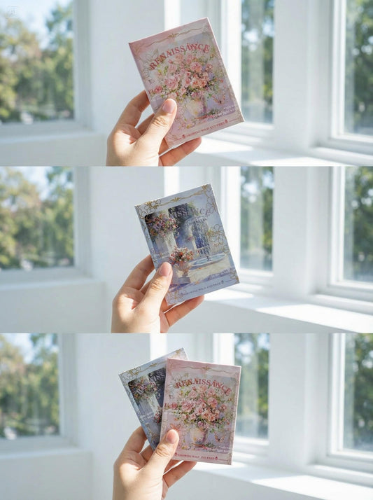 Pocket-Sized Hardcover Mini Notebook | Renaissance Rose Garden Series Mini Journal