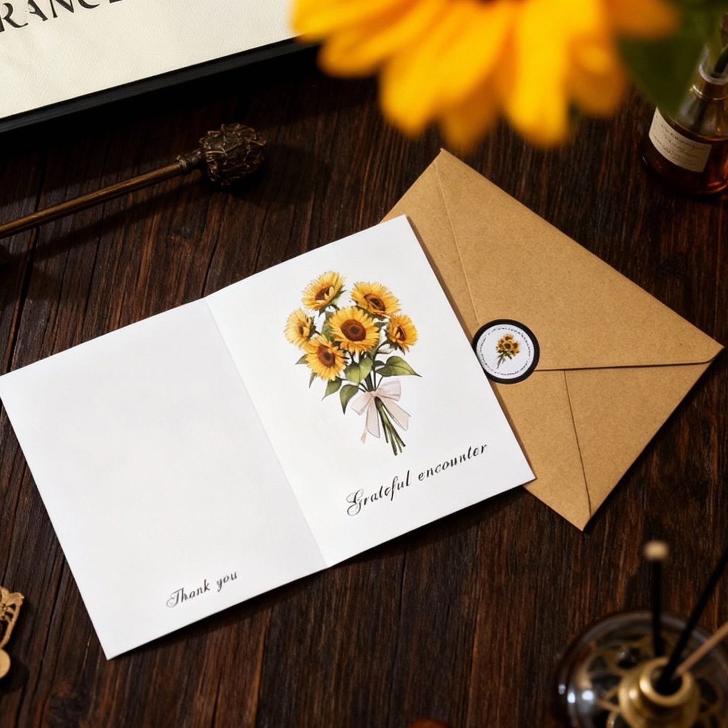 Fresh Bloom Greeting Card Thank You Card
