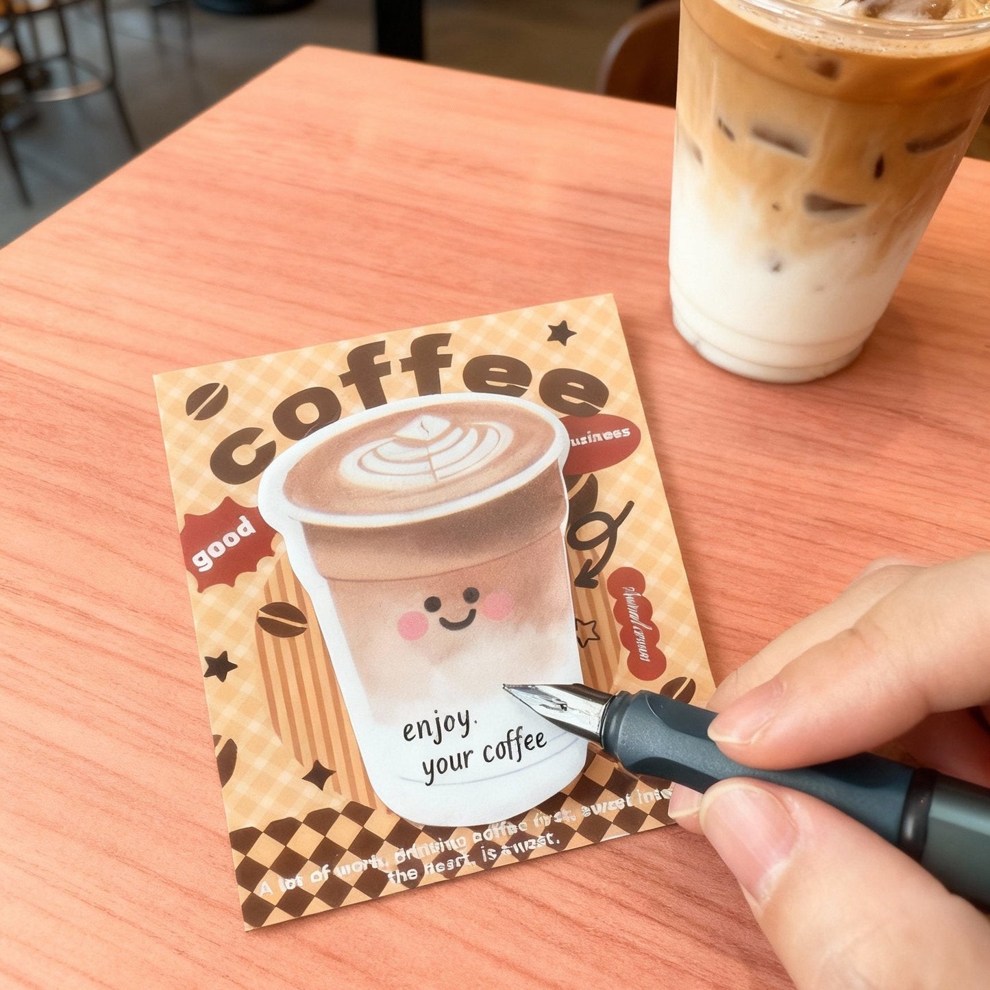 Cozy Café Latte Sticky Notes