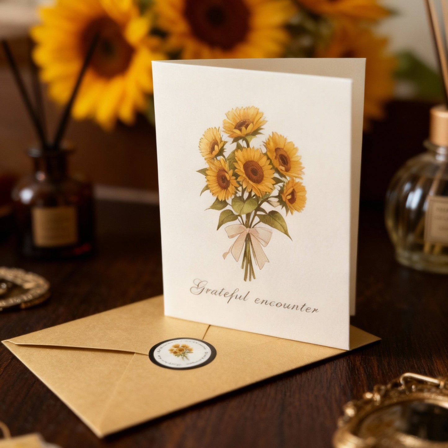 Fresh Bloom Greeting Card Thank You Card