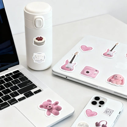 100 Pcs Individual Stickers | Pink Everywhere
