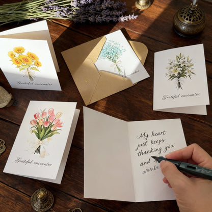 Fresh Bloom Greeting Card Thank You Card