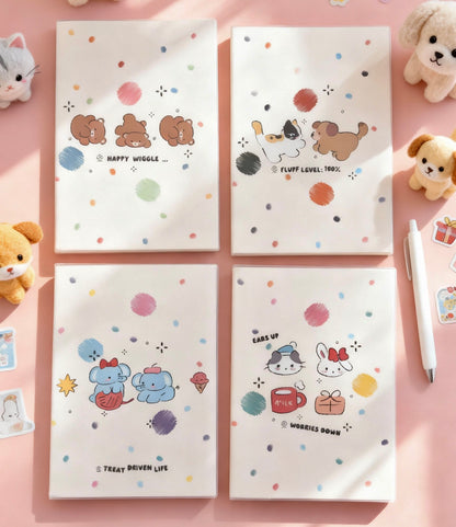 B5 | Matte Sleeves Cover | Japanese-Style Bubbly Cute Critters Notebook