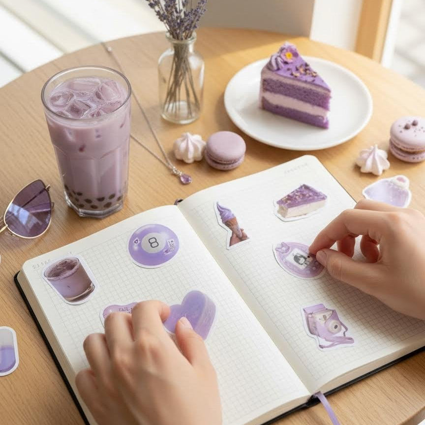 60 Pcs Individual Stickers | Mystic Purple Lavender
