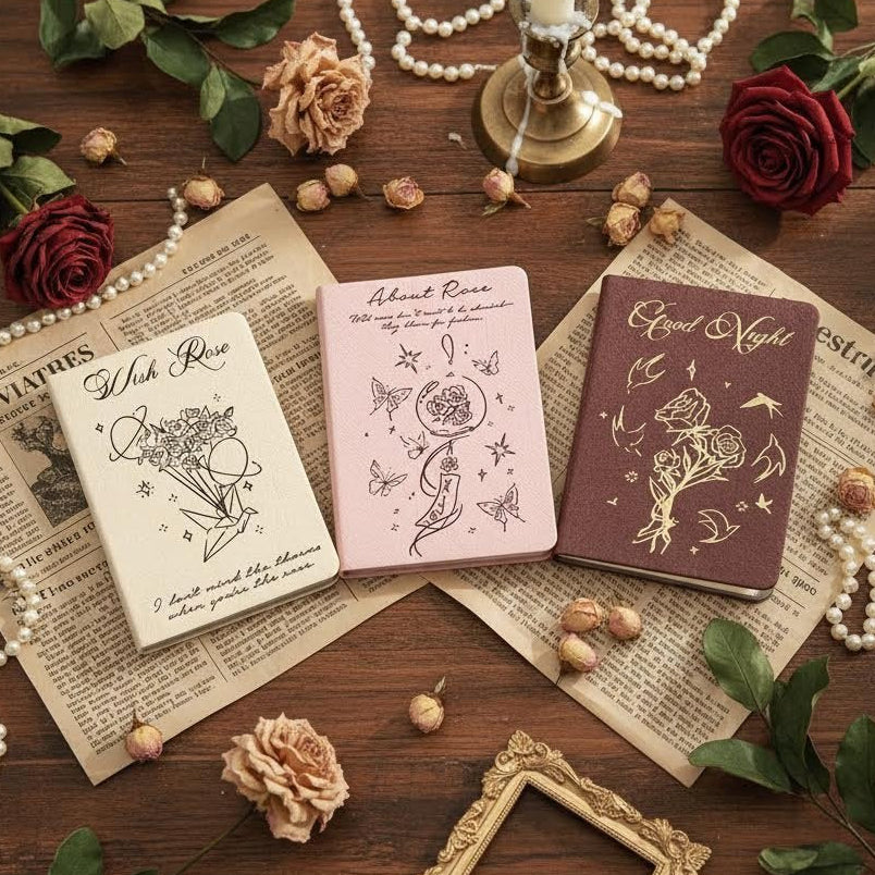 A6 | Premium Textured Cover | Wishful Rose Series Journal Notebook