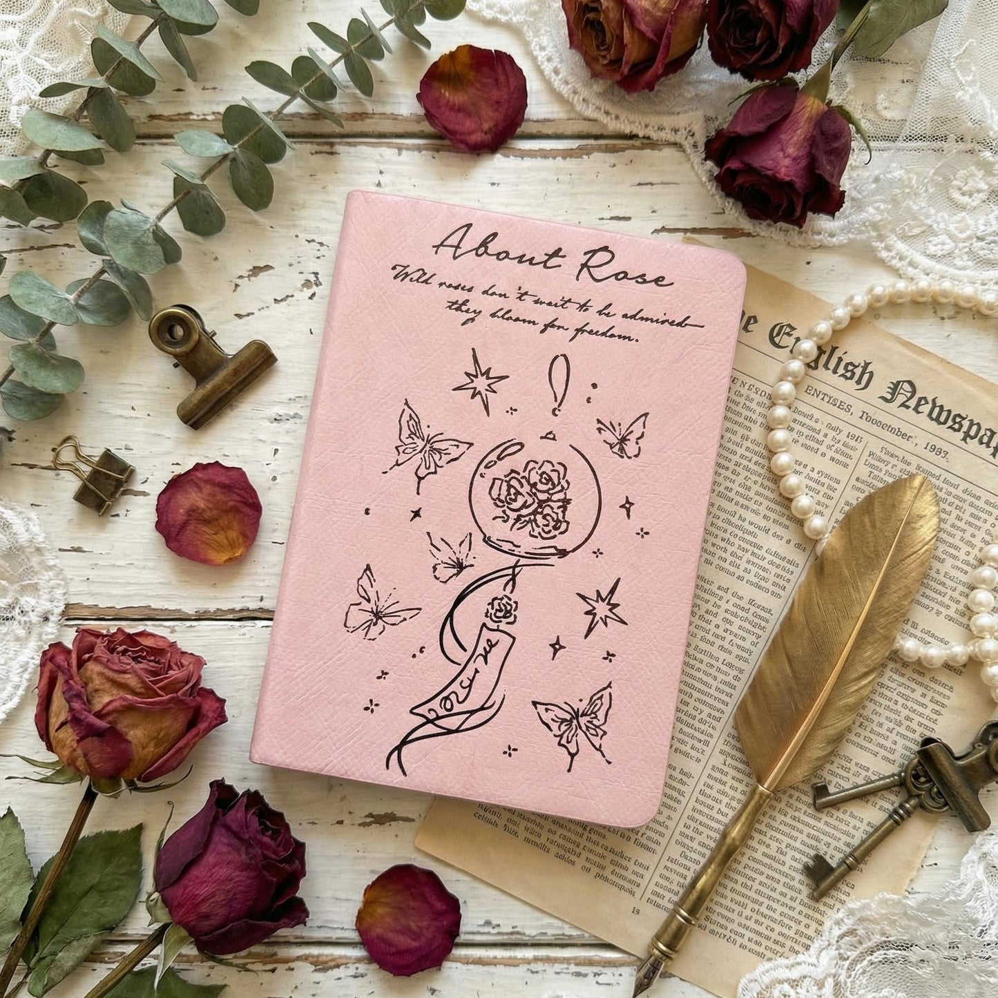 A6 | Premium Textured Cover | Wishful Rose Series Journal Notebook