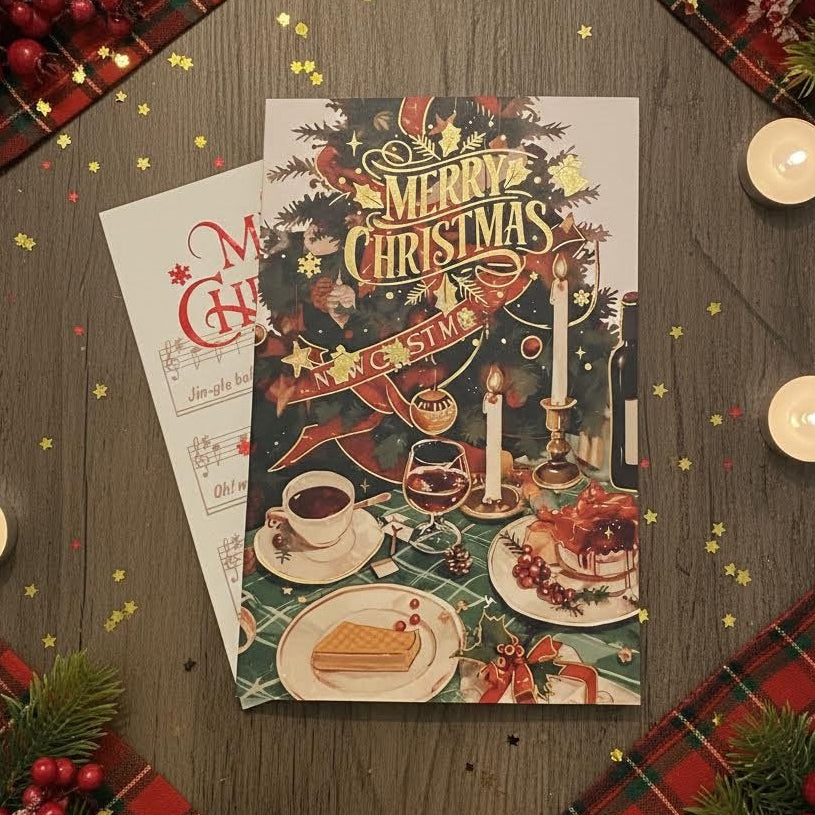 Luxurious Candlelight Small Seasonal Greetings Christmas Cards