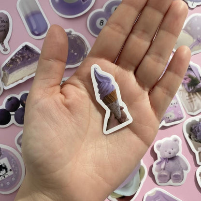 60 Pcs Individual Stickers | Mystic Purple Lavender