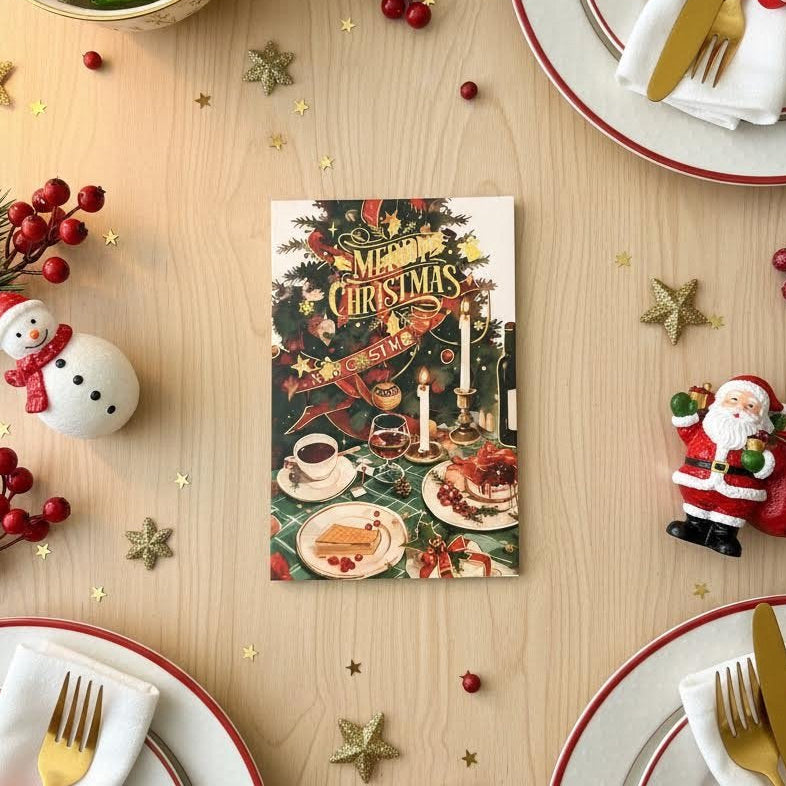 Luxurious Candlelight Small Seasonal Greetings Christmas Cards