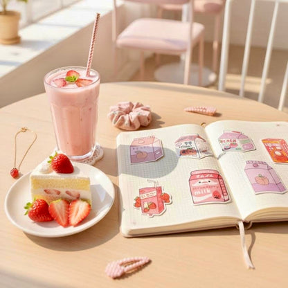 50 Pcs Individual Stickers | Dessert and Snack Collection