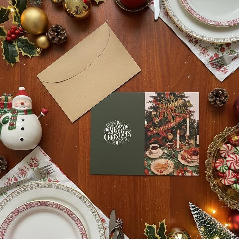 Luxurious Candlelight Small Seasonal Greetings Christmas Cards