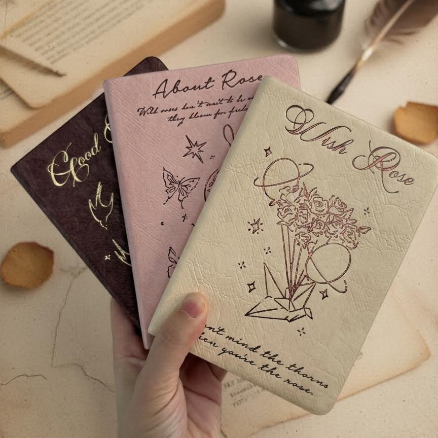 A6 | Premium Textured Cover | Wishful Rose Series Journal Notebook