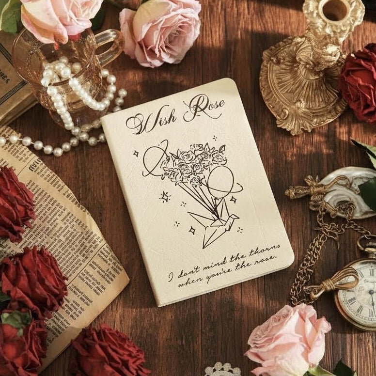 A6 | Premium Textured Cover | Wishful Rose Series Journal Notebook