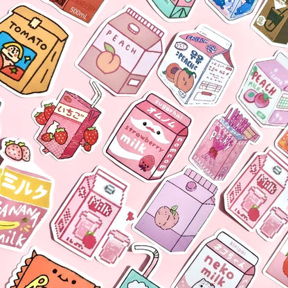 50 Pcs Individual Stickers | Dessert and Snack Collection