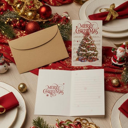 Luxurious Candlelight Small Seasonal Greetings Christmas Cards