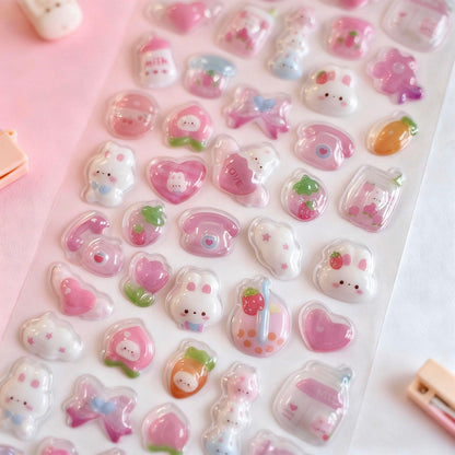 3D Stickers | Crystal Shiny Animal Cuties Mix