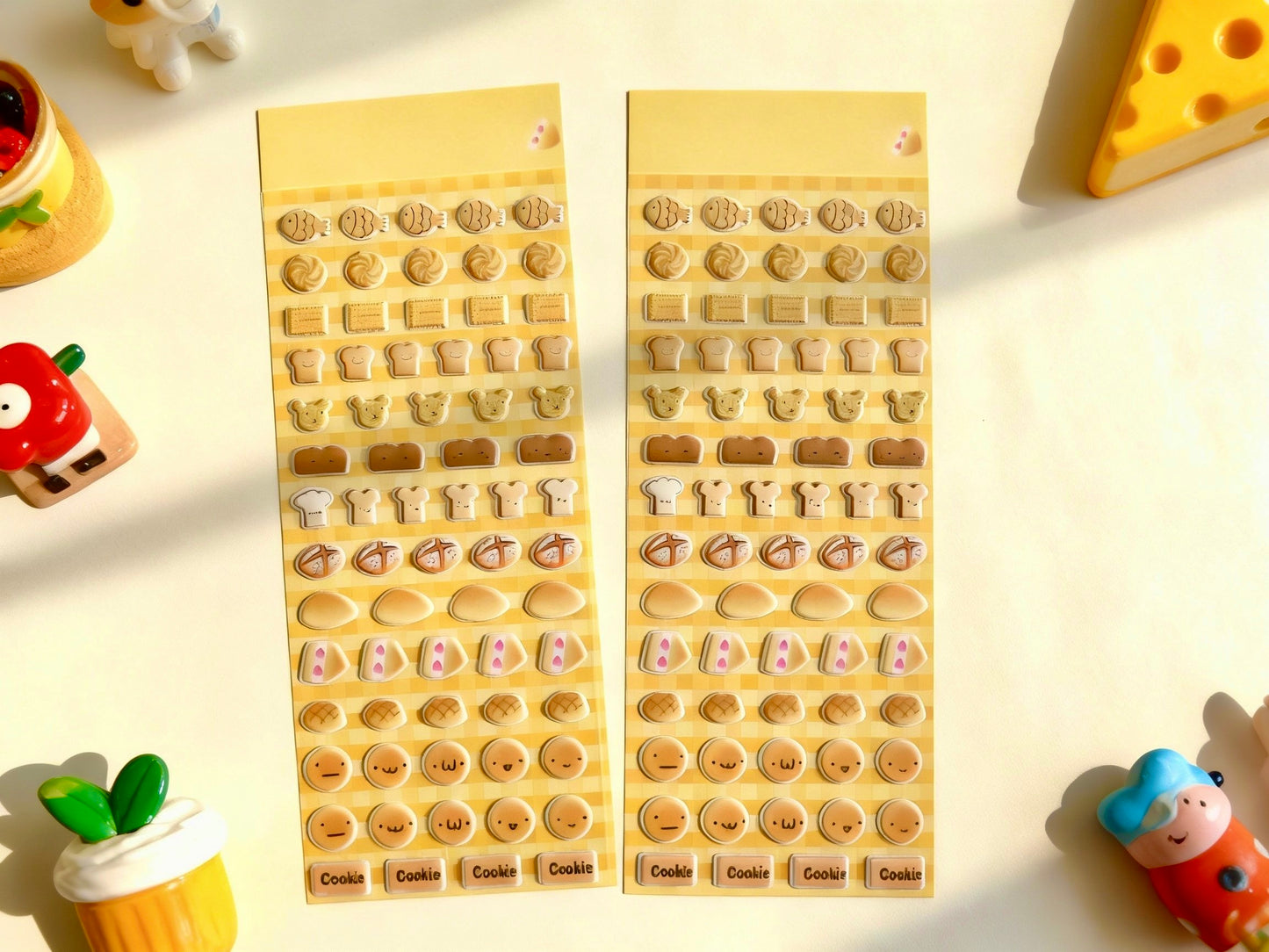 3D Puffy Foam Stickers | Kawaii Bakery Bread and Pastry