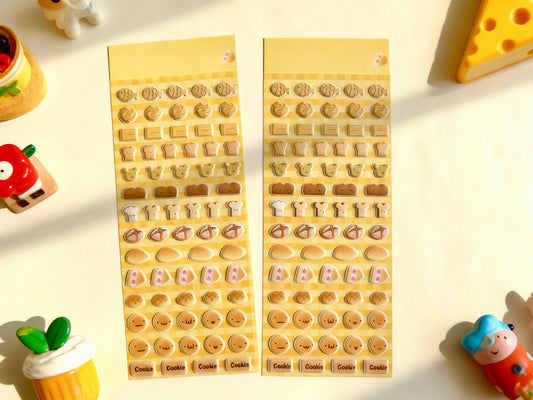 3D Puffy Foam Stickers | Kawaii Bakery Bread and Pastry