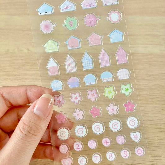 3D Glass-like Epoxy Stickers | Sweet Dream Home