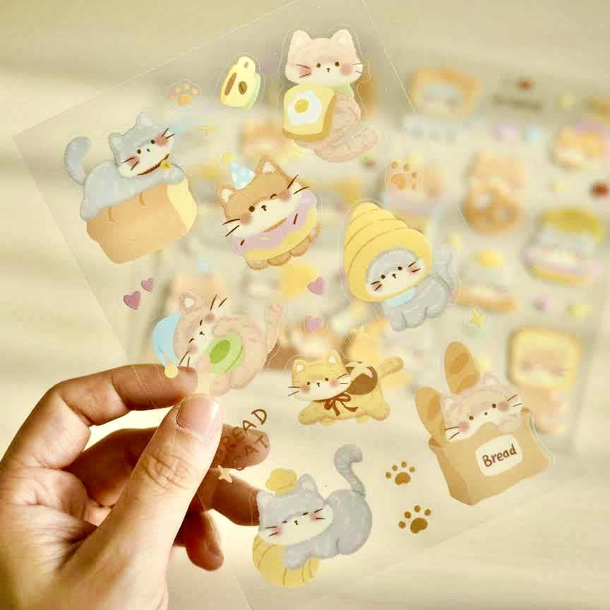 4 Sheets Sticker Set - Pets Coffee Time
