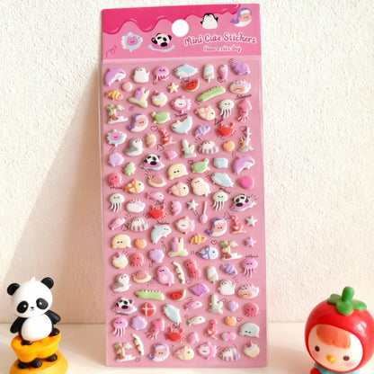 3D Puffy Foam Stickers | Korean-style Mini Tiny Cuties