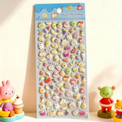 3D Puffy Foam Stickers | Korean-style Mini Tiny Cuties