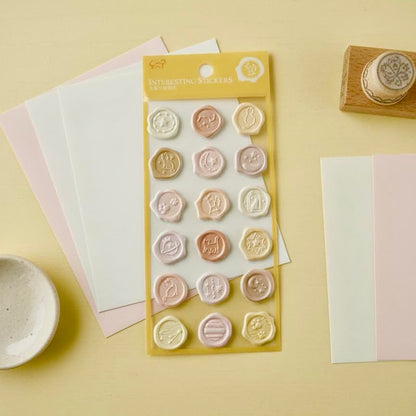 3D Puffy Stickers | Timeless Pearl Wax Seals