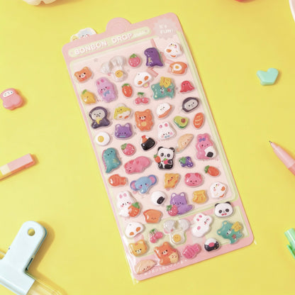 3D Stickers | Crystal Shiny Animal Cuties Mix