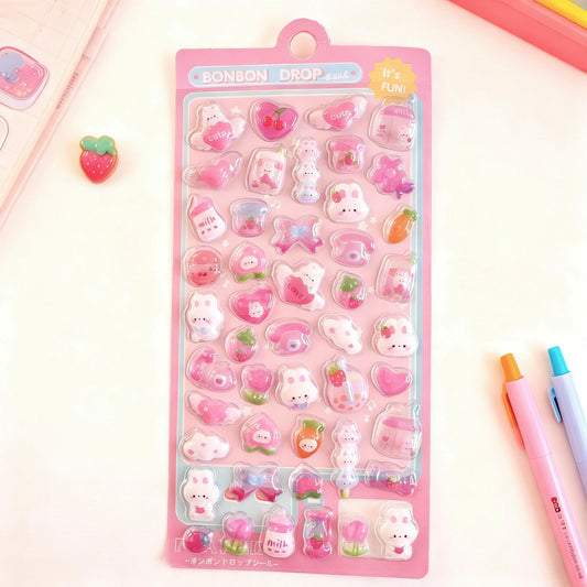 3D Stickers | Crystal Shiny Animal Cuties Mix