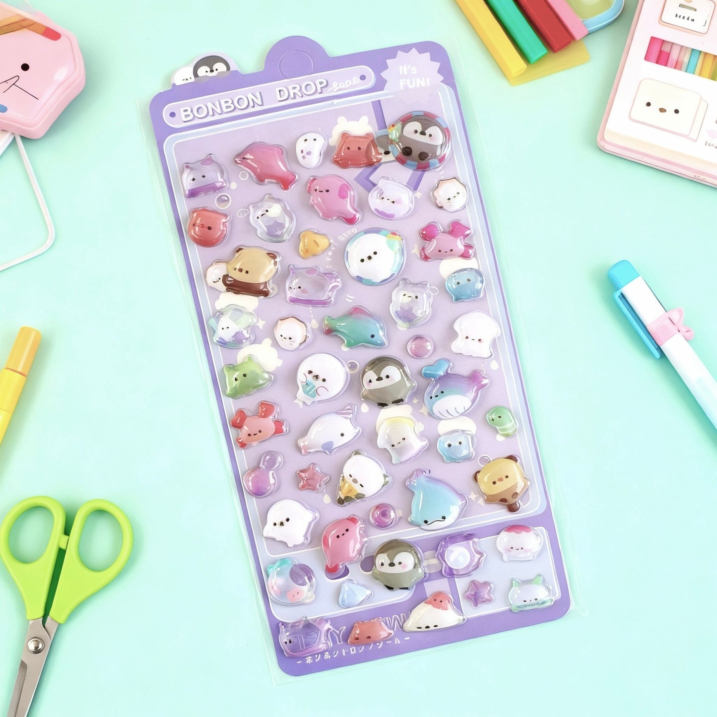 3D Stickers | Crystal Shiny Animal Cuties Mix