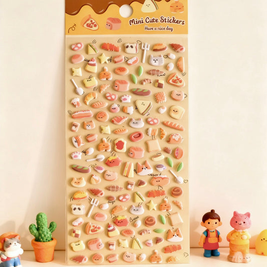 3D Puffy Foam Stickers | Korean-style Mini Tiny Cuties