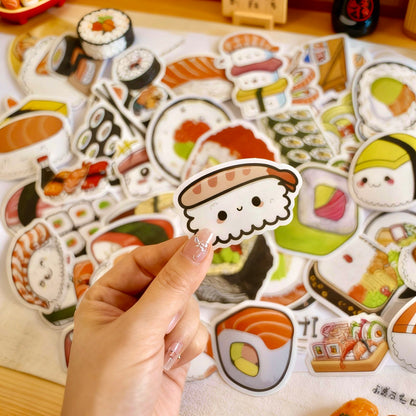 50 Pcs Individual Stickers | Japanese Sushi Magic