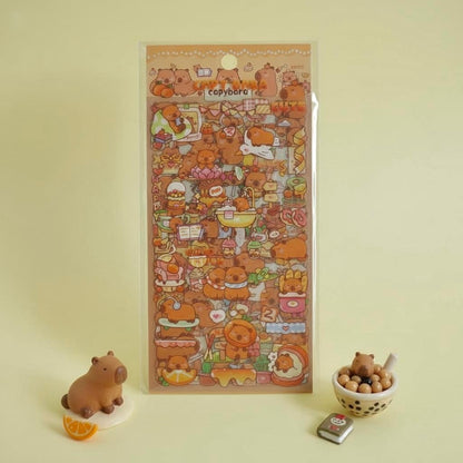 6 Sheets Sticker Set- Capybara