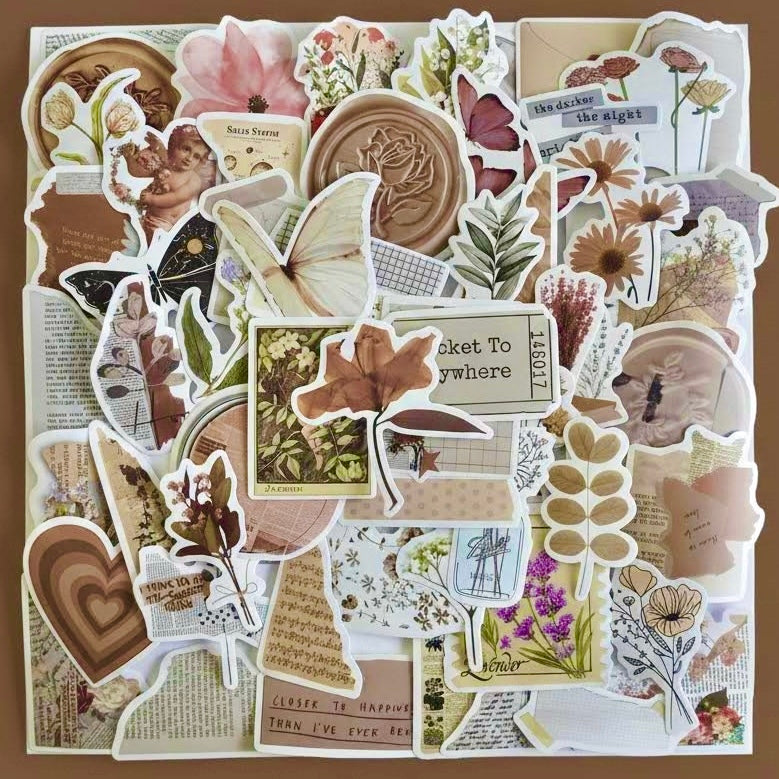 53 Pcs Individual Stickers | The Wabi-Sabi Diary Series