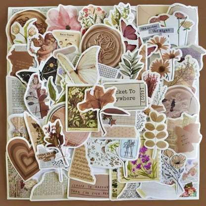 53 Pcs Individual Stickers | The Wabi-Sabi Diary Series