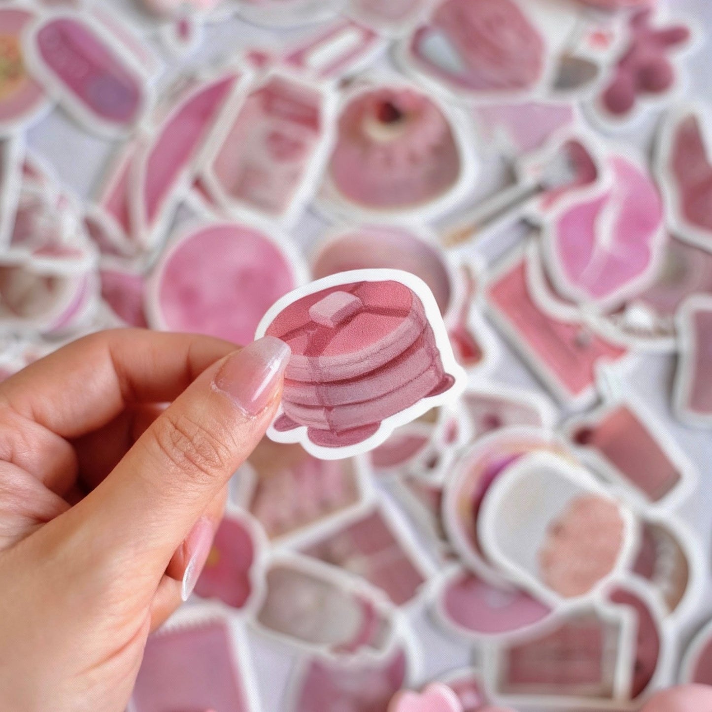 100 Pcs Individual Stickers | Pink Everywhere