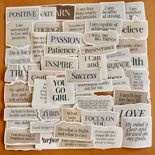 80 Pcs Individual Stickers |  Positive Vibes