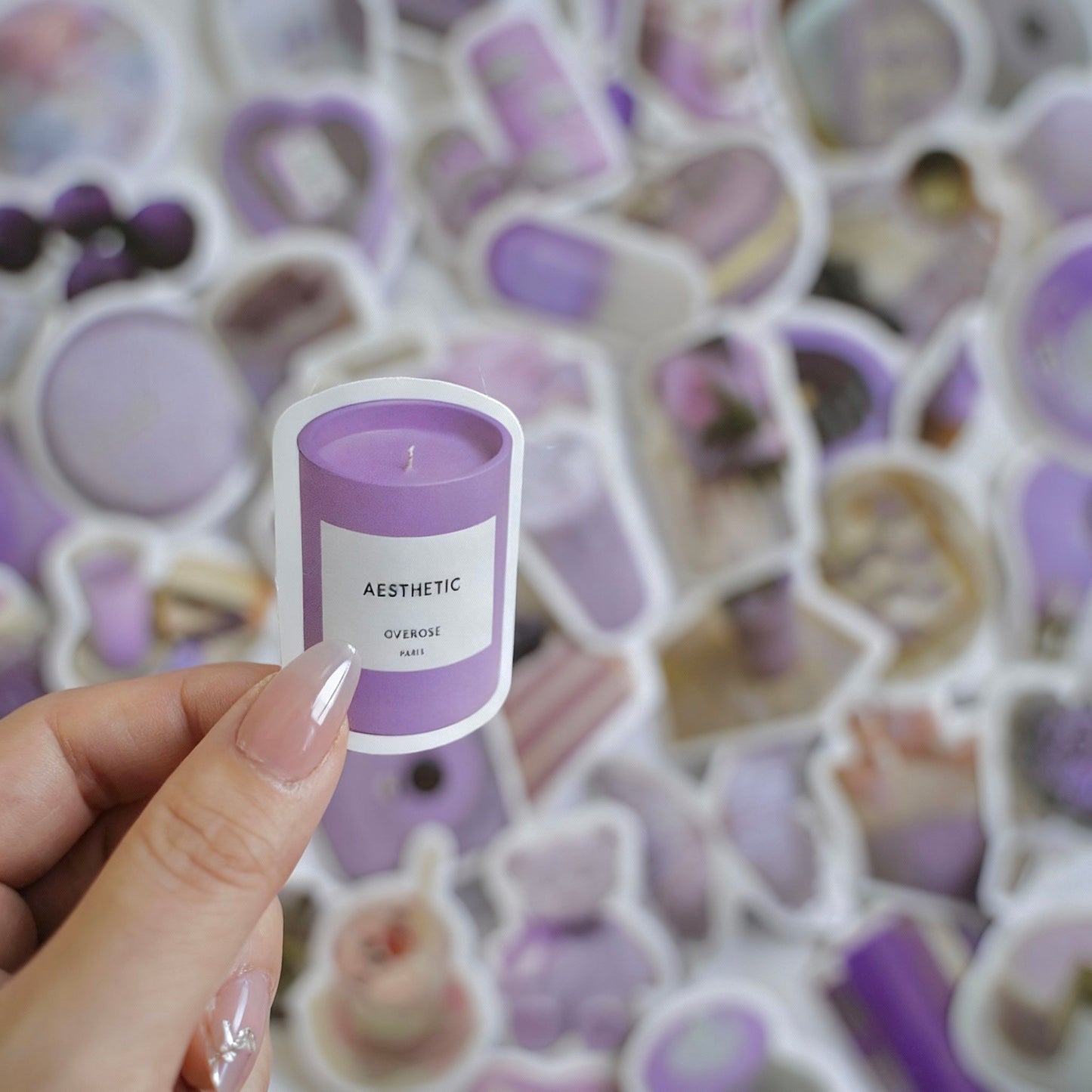 60 Pcs Individual Stickers | Mystic Purple Lavender