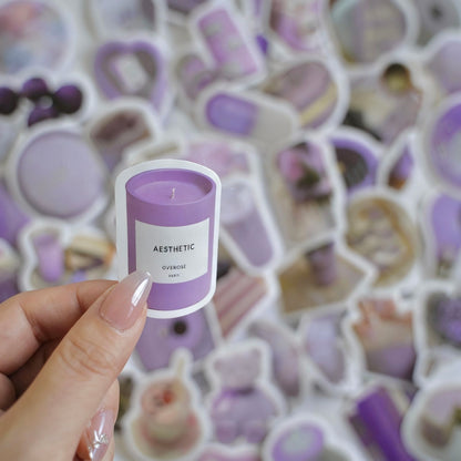 60 Pcs Individual Stickers | Mystic Purple Lavender