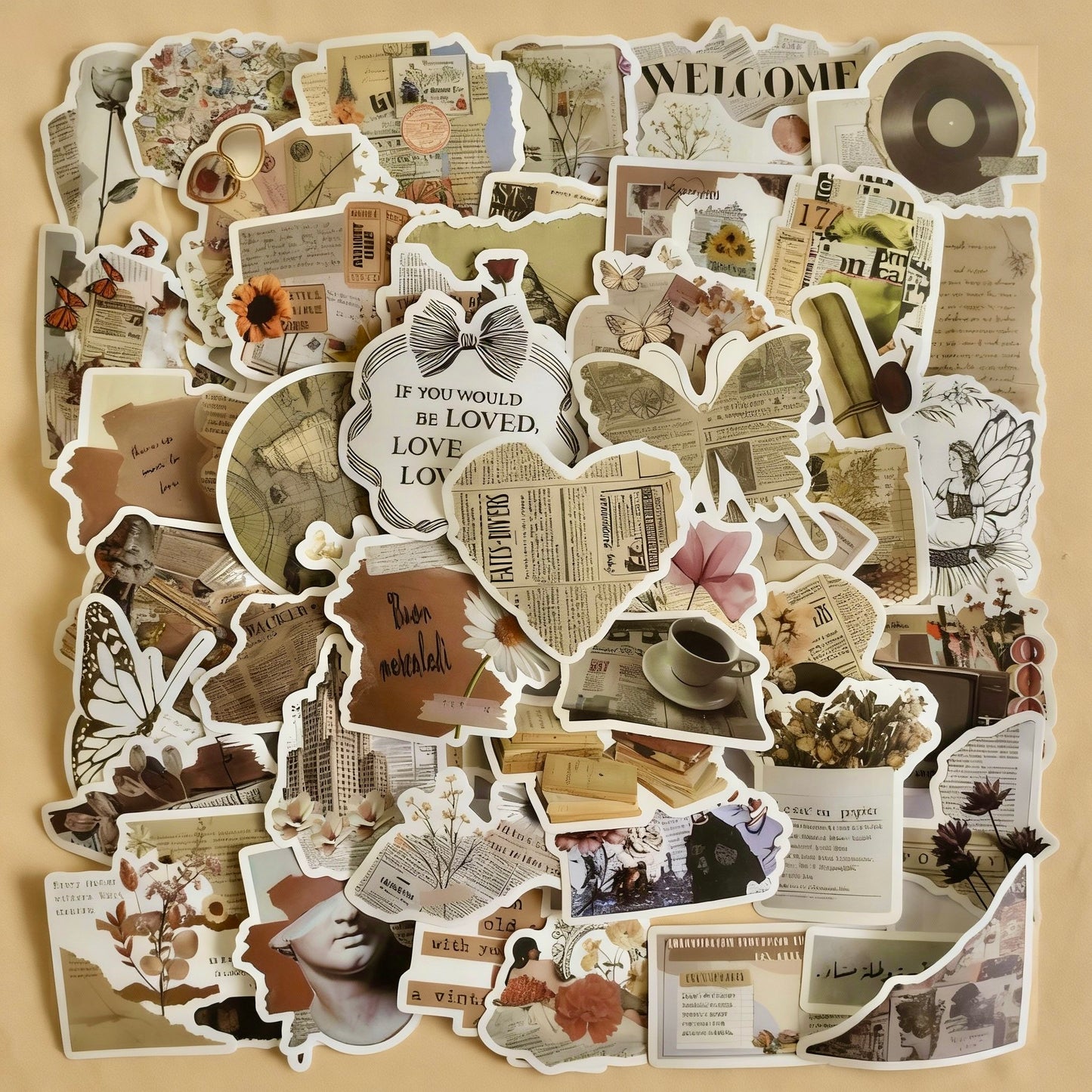 53 Pcs Individual Stickers | The Wabi-Sabi Diary Series