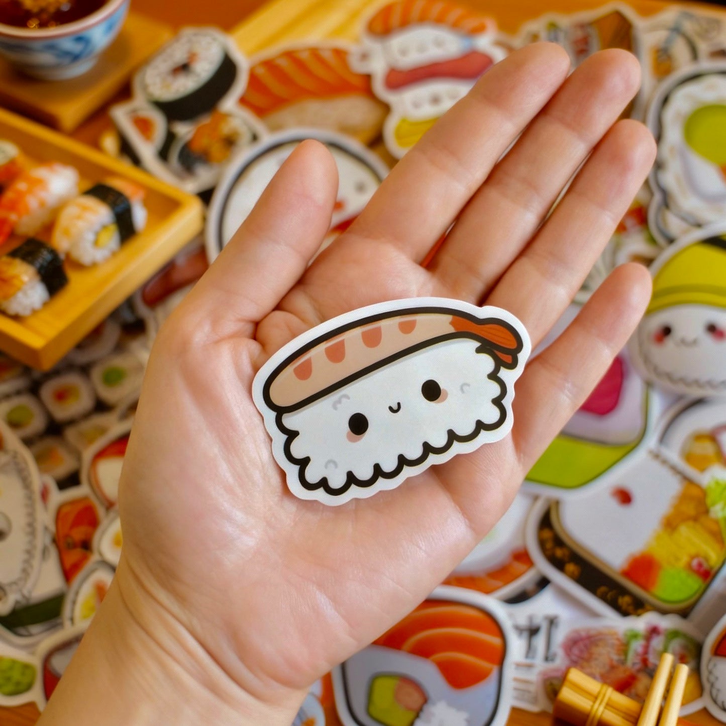 50 Pcs Individual Stickers | Japanese Sushi Magic