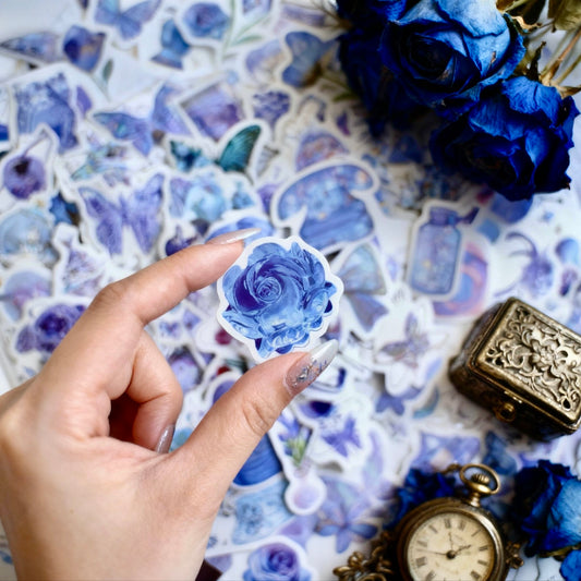 100 Pcs Individual Stickers | Crystal Blue Dream