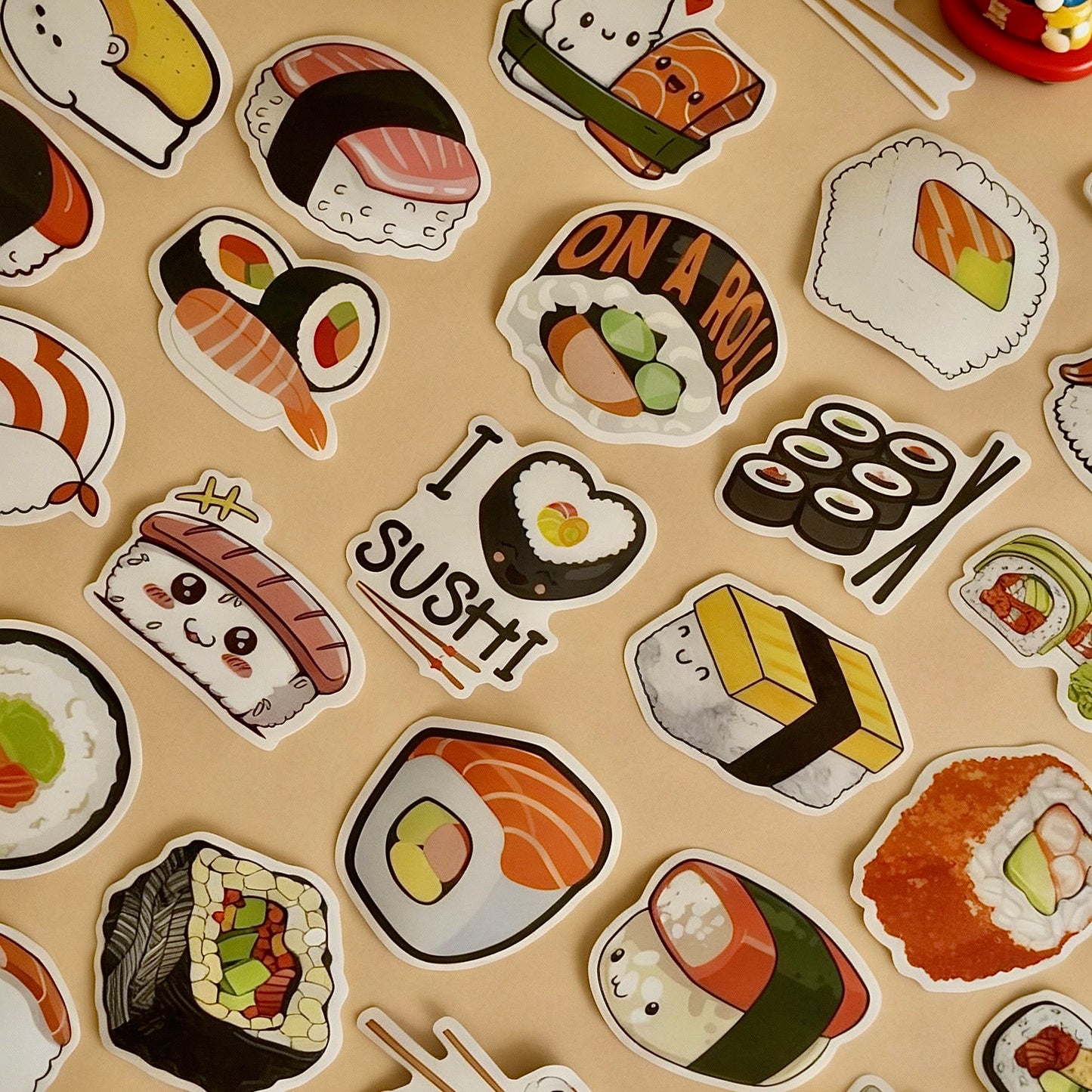 50 Pcs Individual Stickers | Japanese Sushi Magic