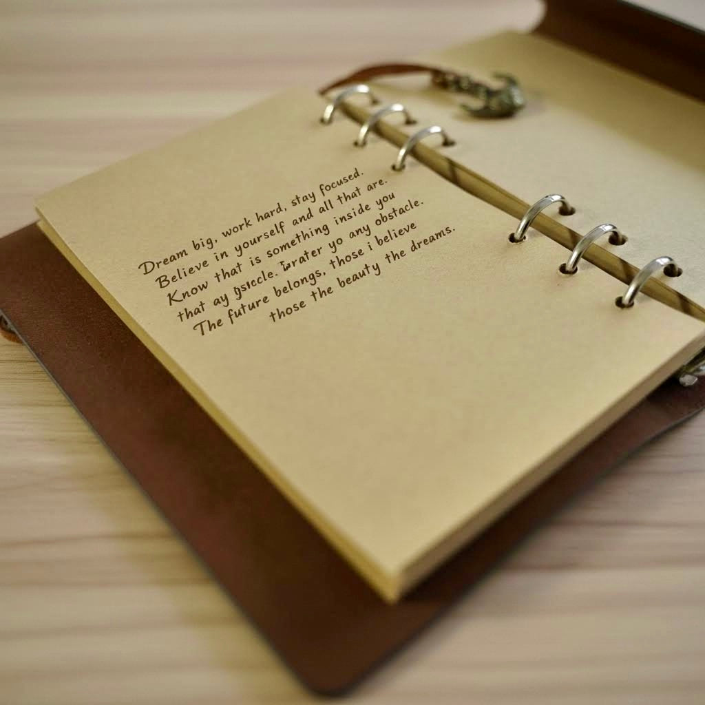 A6 | Soft PU Leather | Refillable Notebook - Panda Fun Travel Journal