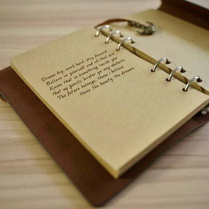 A6 | Soft PU Leather | Refillable Notebook - Panda Fun Travel Journal