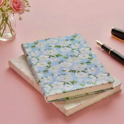 A5/A6 | Fabric Hardcover | Plain Notebook - Japanese-style Floral, Flower Blossom