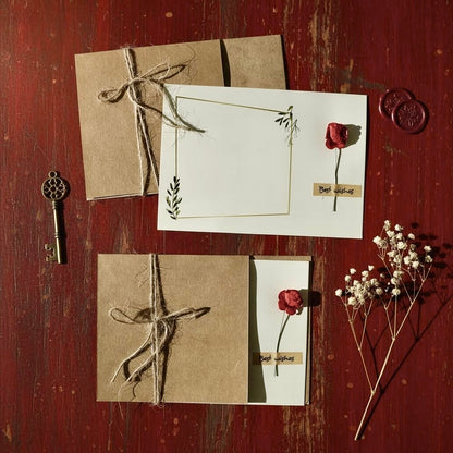 Dried Flower Greeting Cards Thank You Cards
