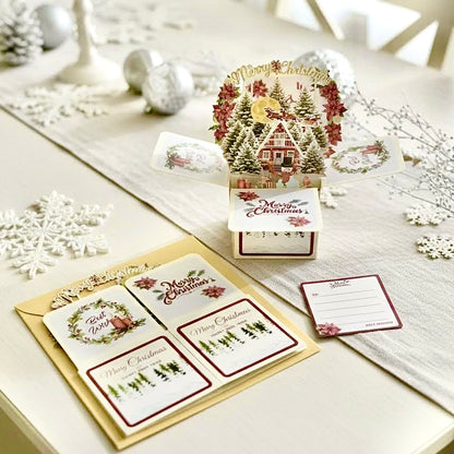 3D Pop-Up Box Magical Christmas Holiday Greeting Card