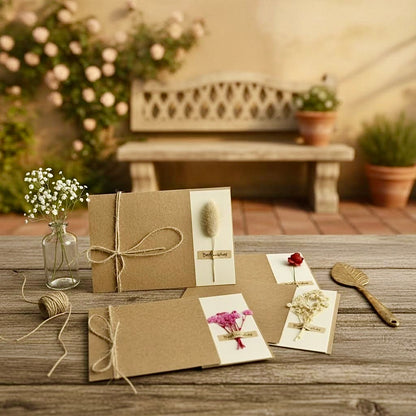 Dried Flower Greeting Cards Thank You Cards