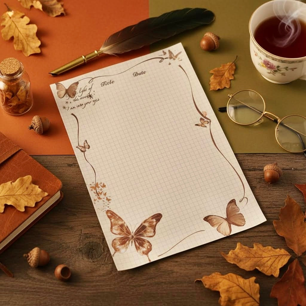 Notepads | Autumn Butterfly Whisper | Extra Large-B5